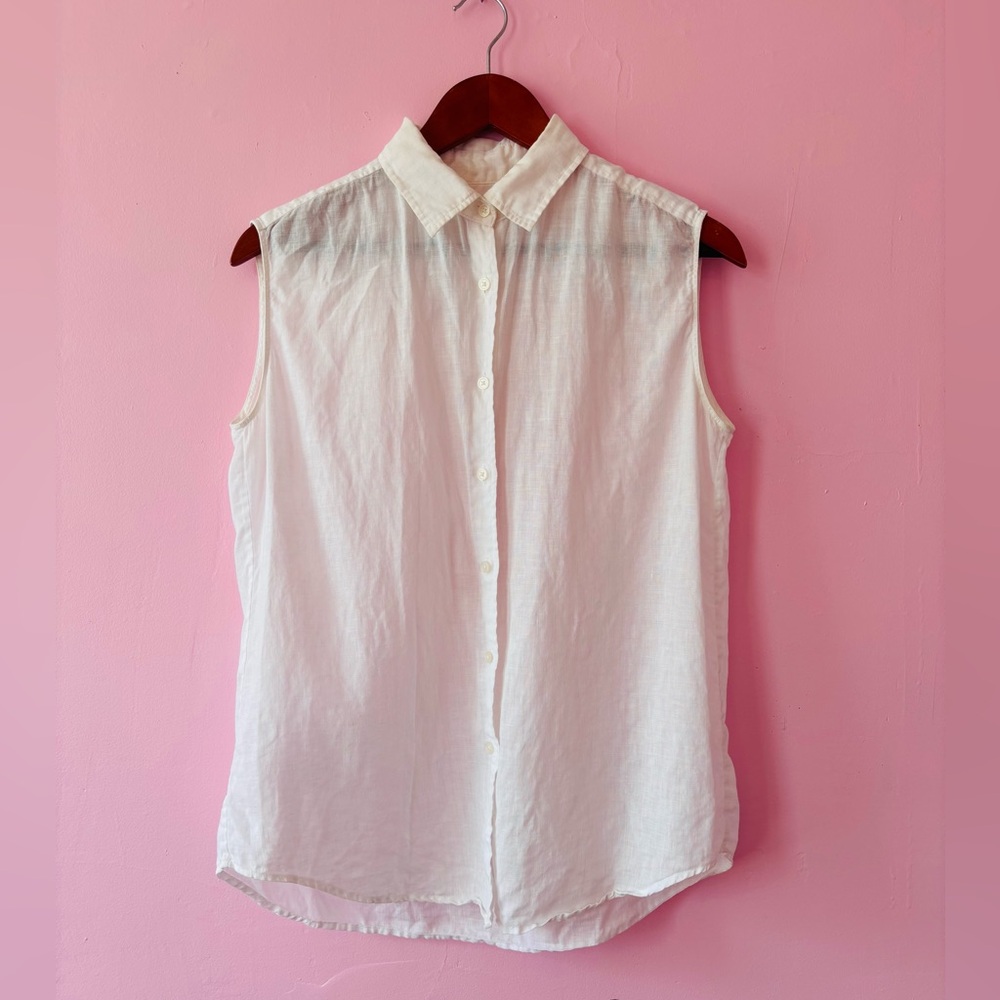 Uniqlo linen sleeveless top - Picture 4 of 9